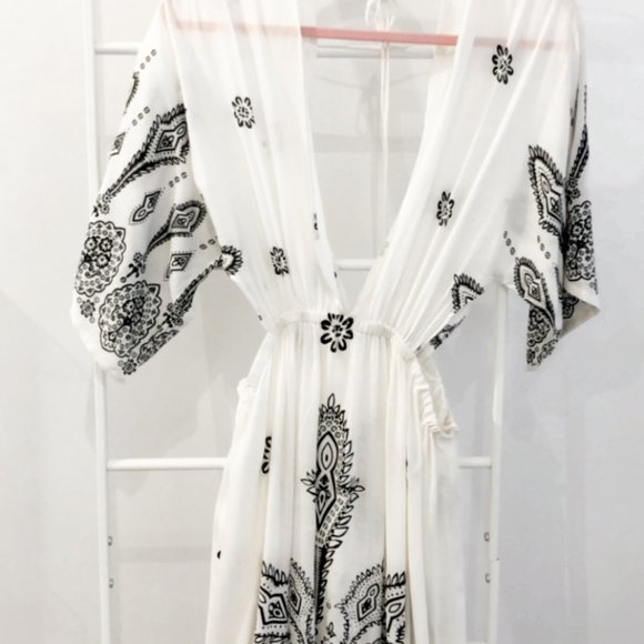 ASOS Plunging Boho Maxi Dress w/ Side Cut Outs - Picture 2 of 2
